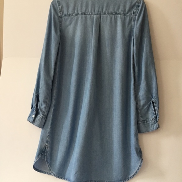 Denim Chambray Shirt Dress Tunic Kimono - Picture 7 of 13